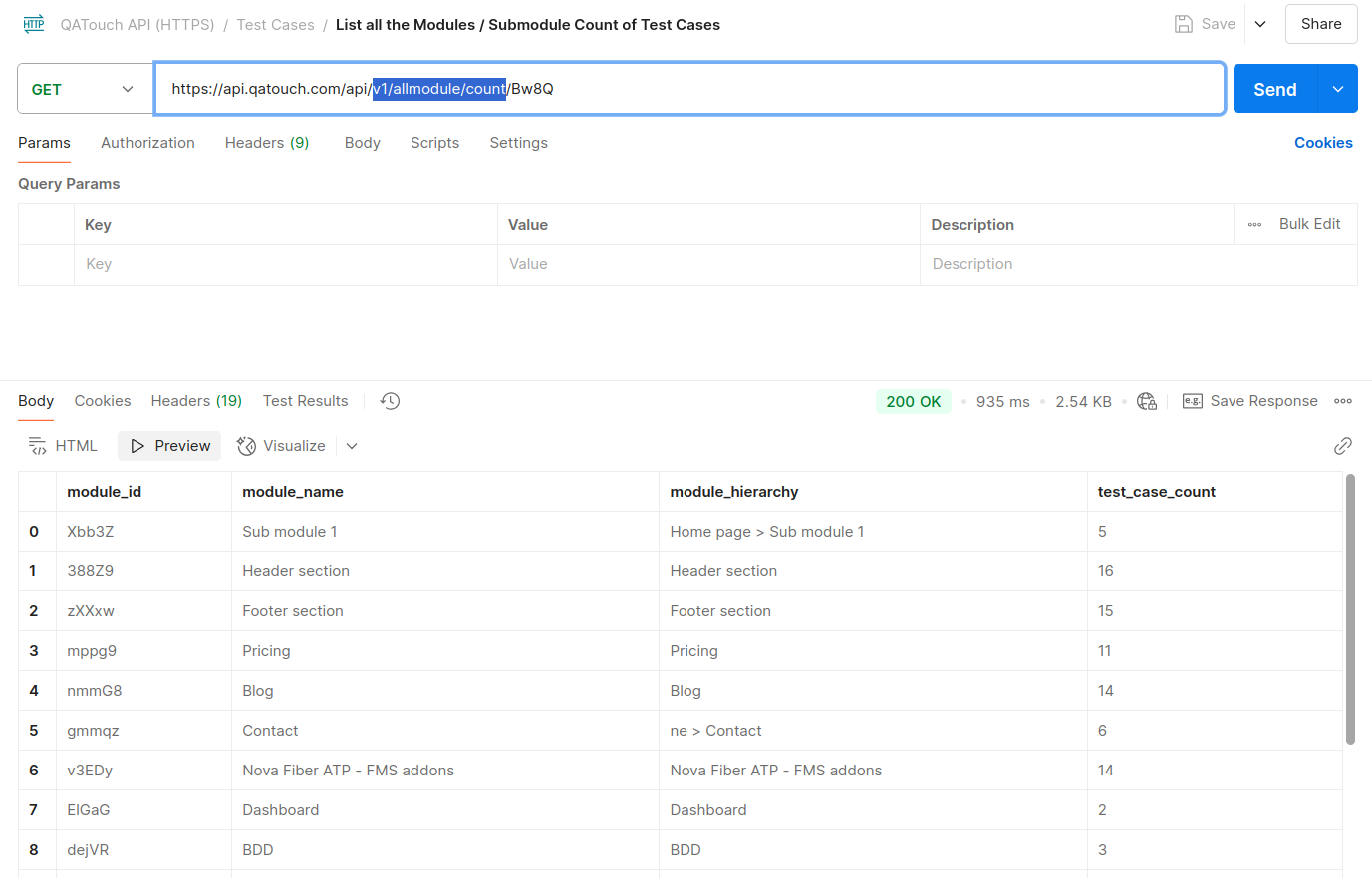 Aatqa Api QA Touch - API
